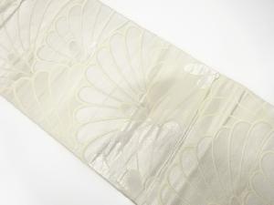 アンティーク　菊尽くし模様織り出し袋帯(材料)